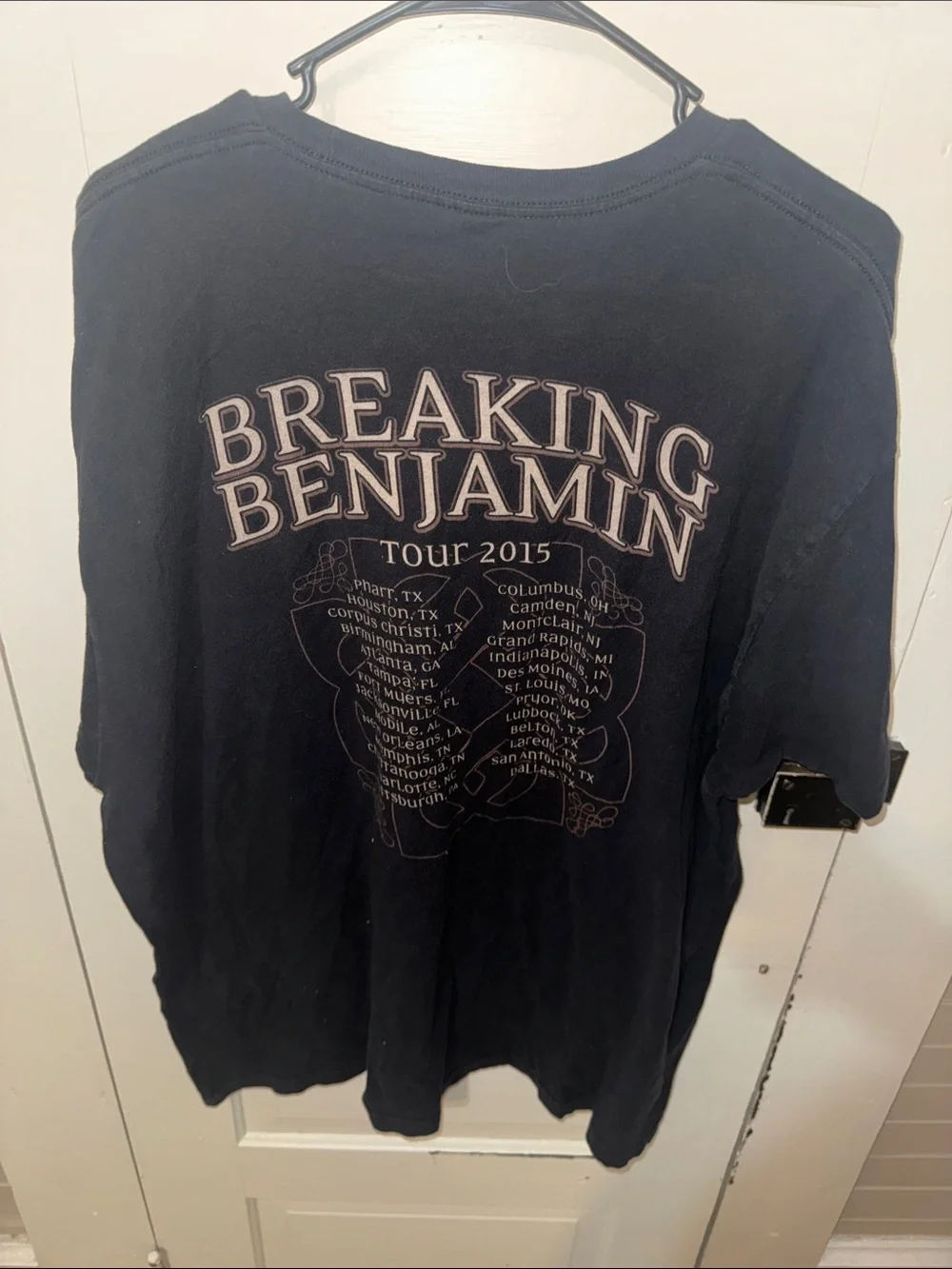 Breaking Benjamin 2015 Tour XXL Black Graphic Band T-Shirt